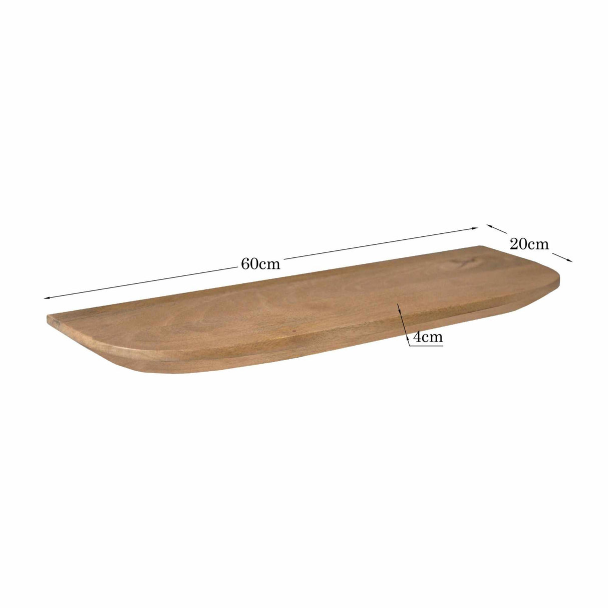 Wandplank Gusta Licht mango | 60 cm | Set van 3