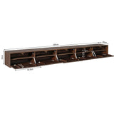 Zwevend tv meubel Vision Brown | 280 cm