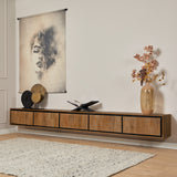Zwevend tv meubel RichWood | 280 cm
