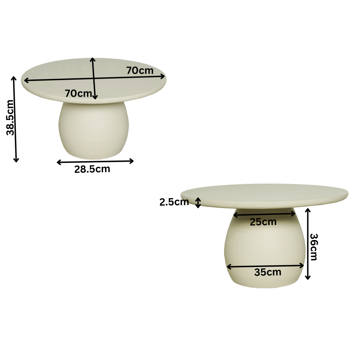 Salontafel Mabel | 90 cm