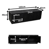 Tv meubel Brussel Black | 150 cm