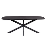 Eettafel Elegance Black | Deens ovaal | 200x100 cm