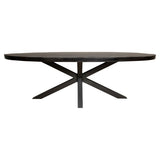 Eetkamertafel Denver Black | Ovaal | 210 cm