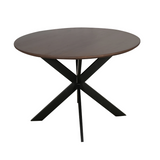 Eettafel Madison Walnut | 110 cm | Poot Black