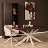Eettafel Madison Brown | 160 cm | Deens Ovaal | Poot Sand