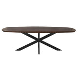 Eettafel Madison Brown | 240 cm | Deens Ovaal | Poot Black