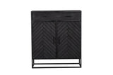 Kabinet kast New York | Mangohout en staal | 100 cm