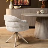 Eetkamerstoel Bella | Off White | Poot Sand | Met armleuning