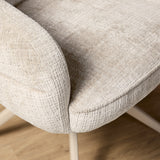 Eetkamerstoel Bella | Off White | Poot Sand | Met armleuning