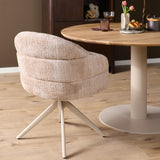 Eetkamerstoel Bella | Beige | Poot Sand | Met armleuning