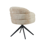 Eetkamerstoel Bella | Beige | Poot Black | Met armleuning