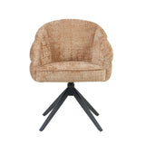 Eetkamerstoel Bella | Cinnamon | Poot Black | Met armleuning