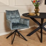 Eetkamerstoel Dani | Velvet Light Blue (set of 2)