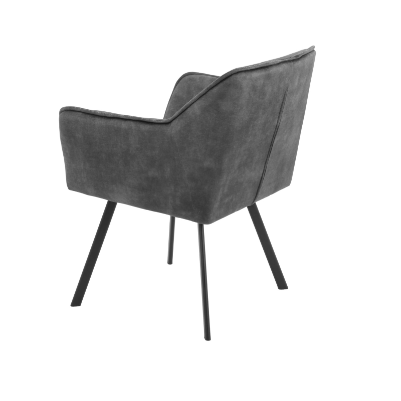 Eetkamerstoel Emma | Velvet Dark Grey (set of 2)