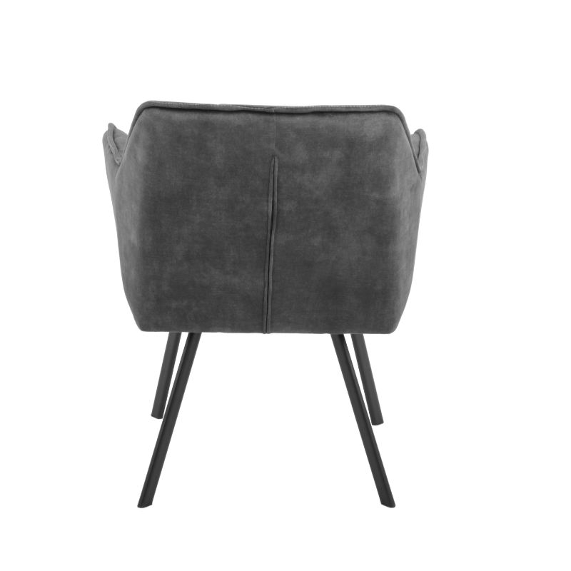 Eetkamerstoel Emma | Velvet Dark Grey (set of 2)