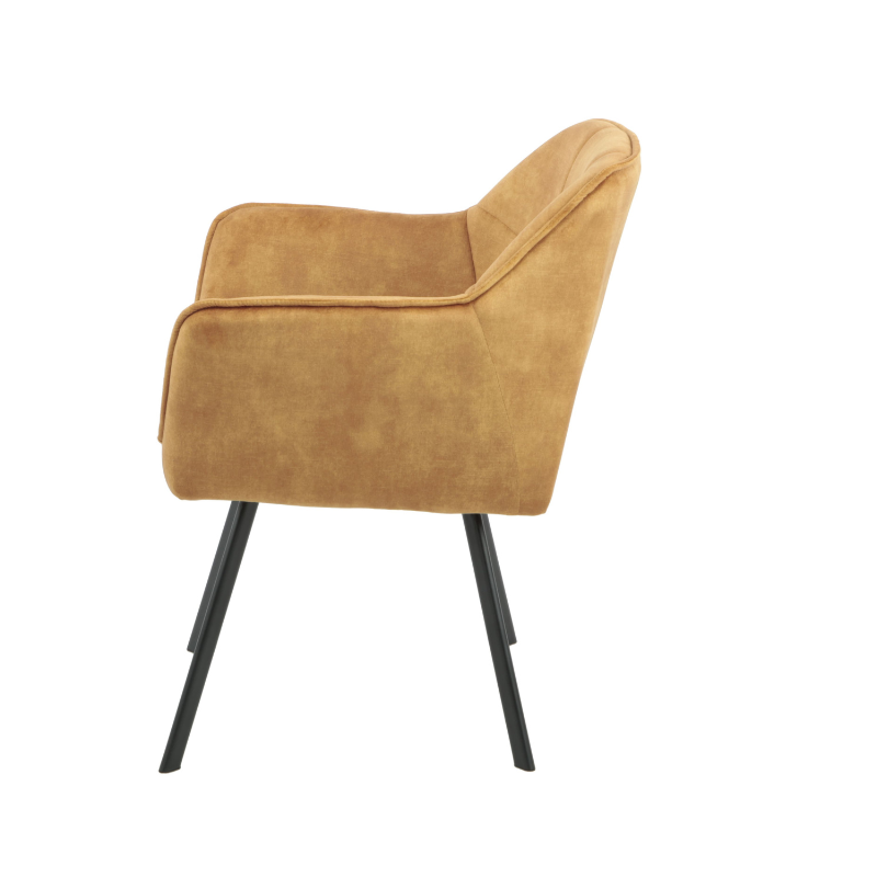 Eetkamerstoel Emma | Velvet Yellow (set of 2)