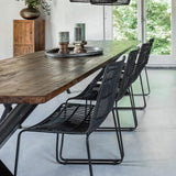 Jane zwarte tuinstoel (set of 2)