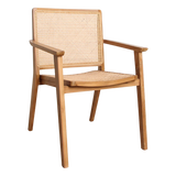 Nova teak eetkamerstoel met armleuning (set of 2)