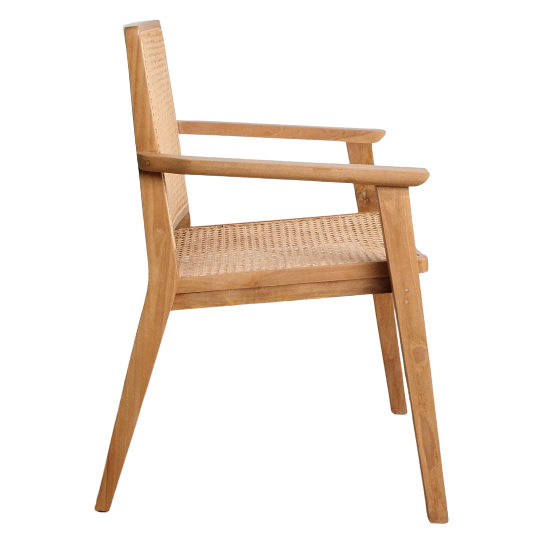 Nova teak eetkamerstoel met armleuning (set of 2)