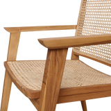 Nova teak eetkamerstoel met armleuning (set of 2)