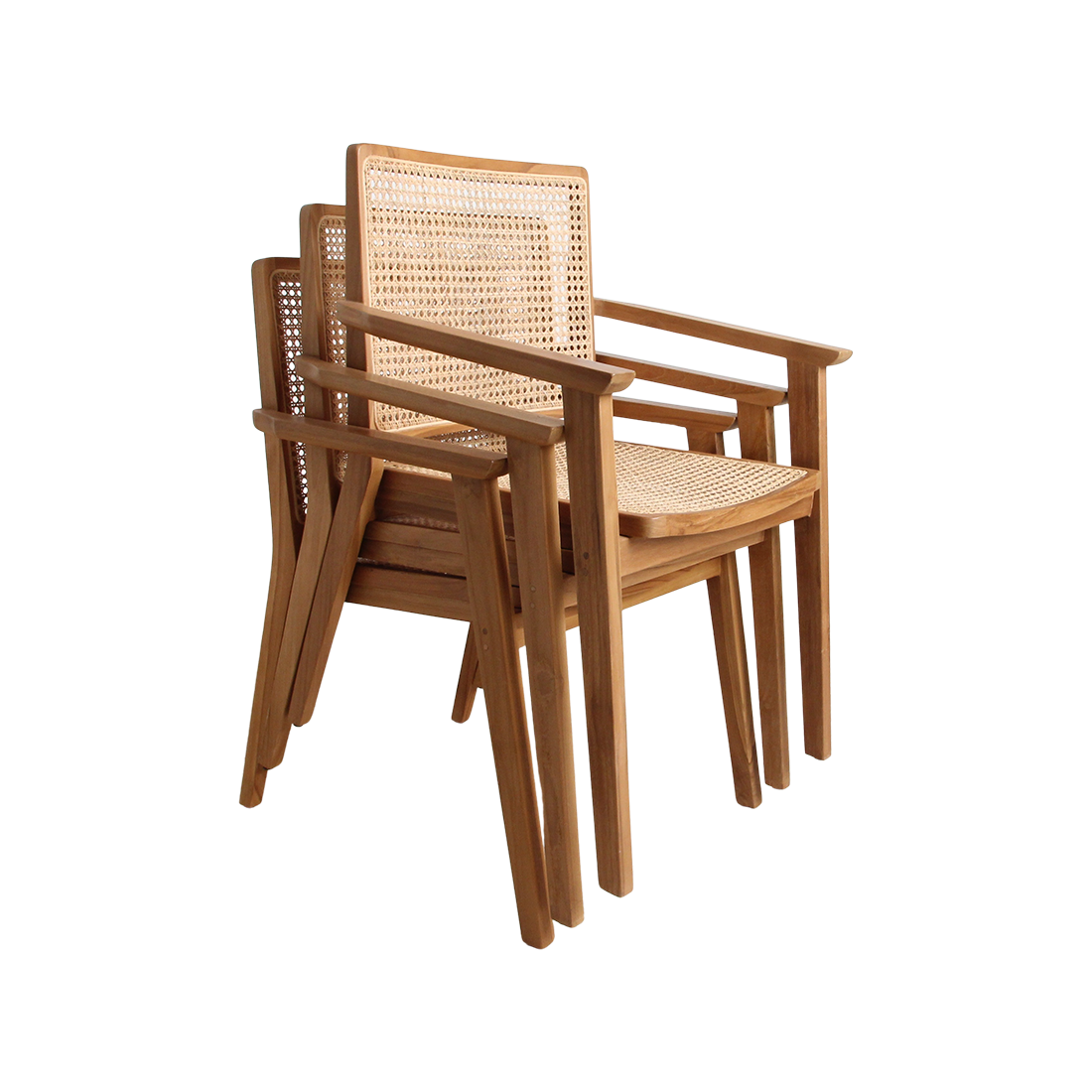 Nova teak eetkamerstoel met armleuning (set of 2)