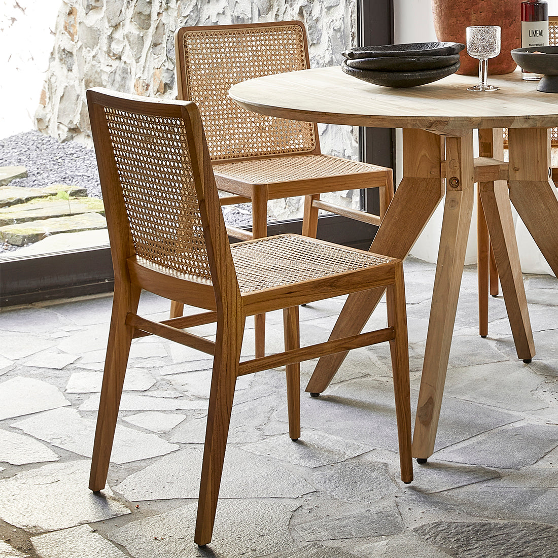 Nova teakhouten eetkamerstoel - naturel (set of 2)