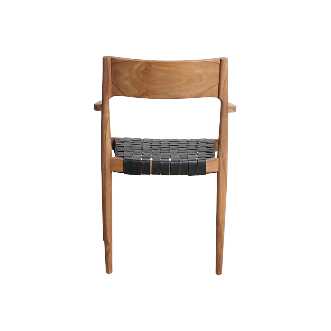 Freya teak eetkamerstoel met armleuning - Zwart (set of 2)