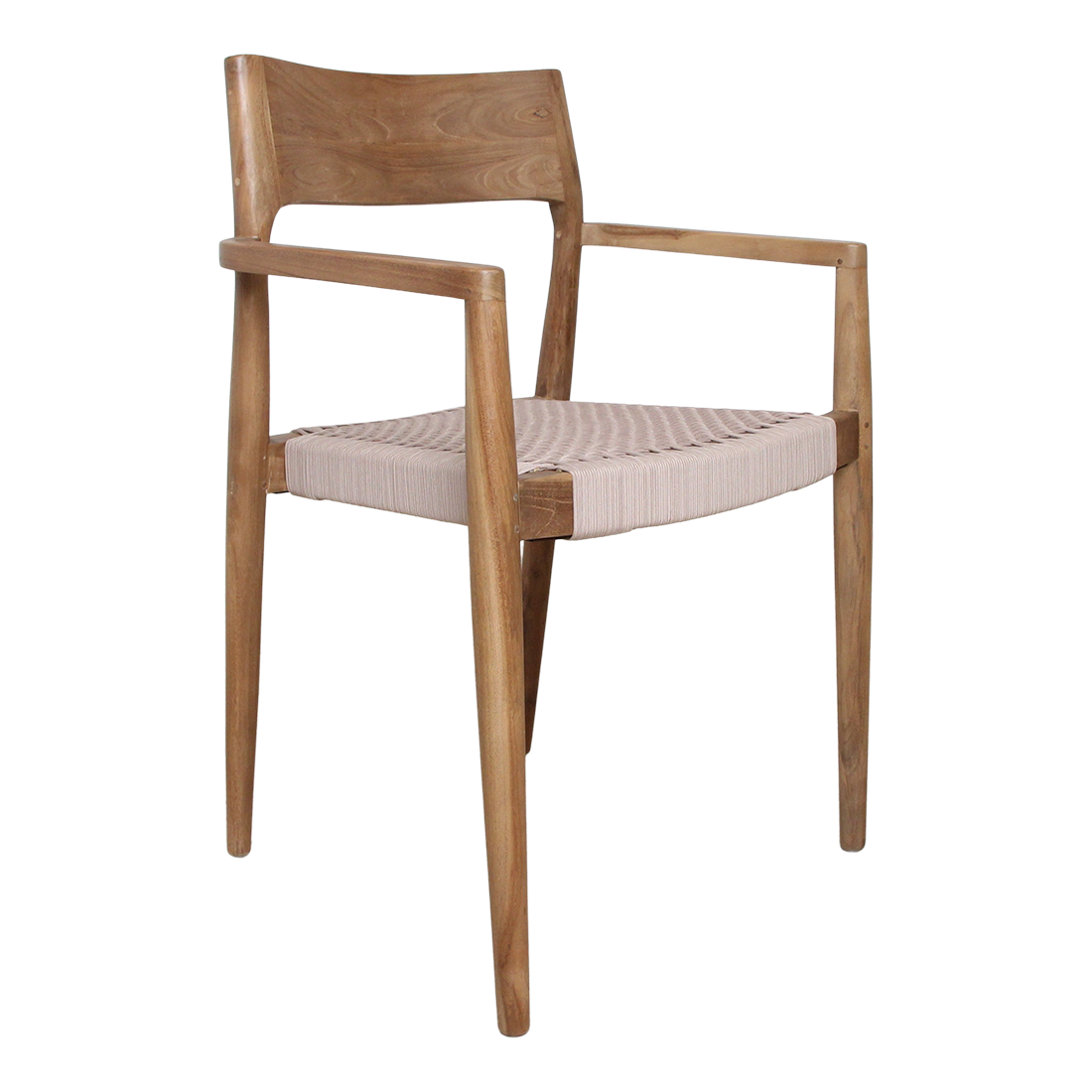 Freya donker teakhouten tuinstoel met armleuning - Naturel (set of 2)