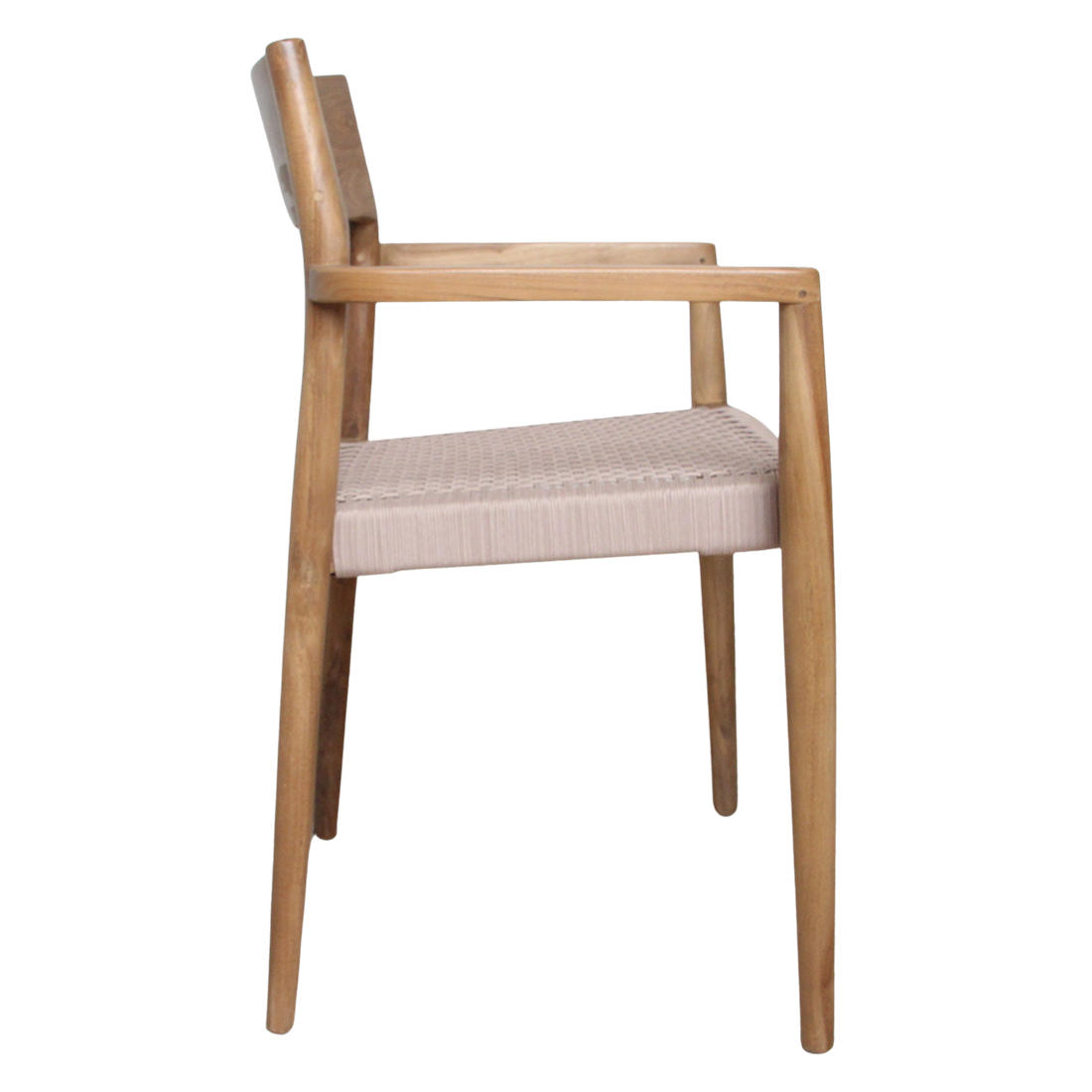 Freya donker teakhouten tuinstoel met armleuning - Naturel (set of 2)
