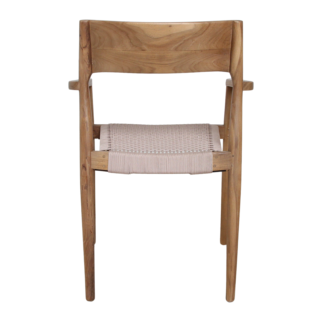 Freya donker teakhouten tuinstoel met armleuning - Naturel (set of 2)