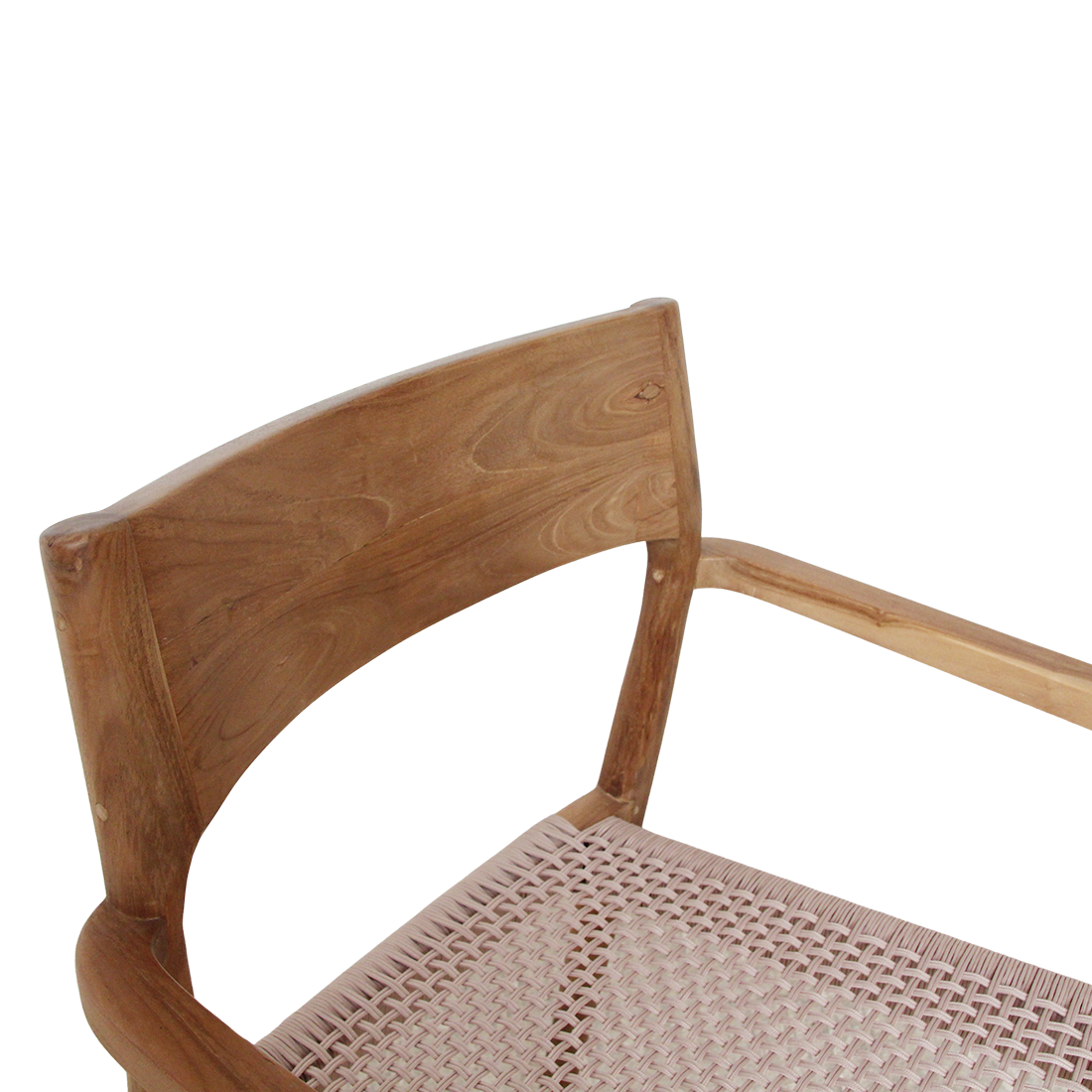 Freya donker teakhouten tuinstoel met armleuning - Naturel (set of 2)