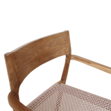 Freya donker teakhouten tuinstoel met armleuning - Naturel (set of 2)
