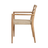 Verano teak tuinstoel met armleuning - Naturel (set of 2)