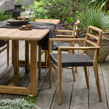 Verano teak tuinstoel met armleuning - Zwart (set of 2)