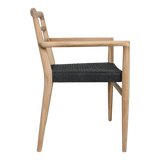 Verano teak tuinstoel met armleuning - Zwart (set of 2)