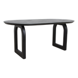 Bullnose dining table - black - 180 - open base