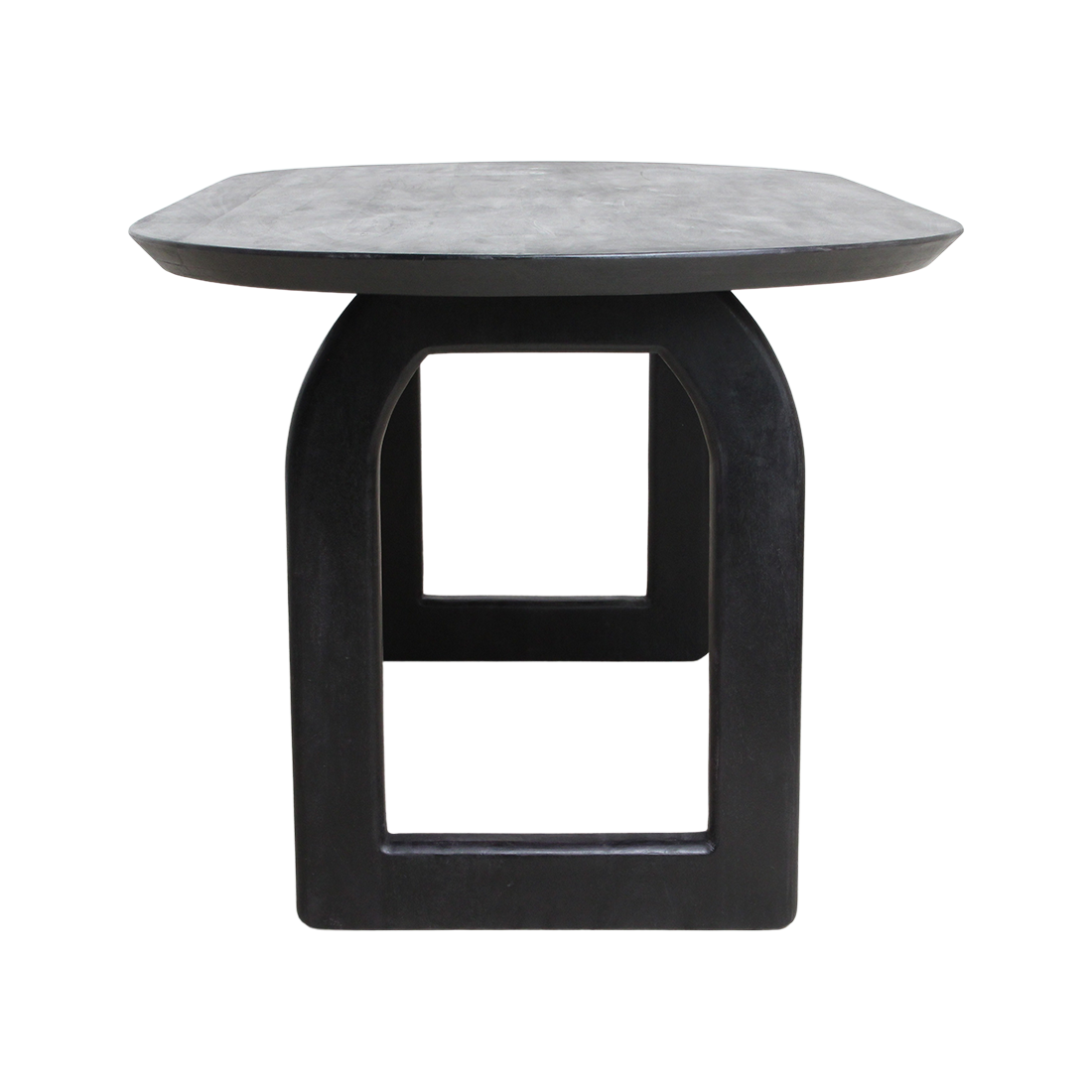 Bullnose dining table - black - 180 - open base