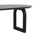 Bullnose dining table - black - 180 - open base