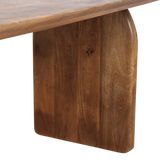 Bullnose dining table - brown - 180 - mix base