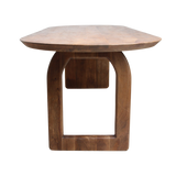 Bullnose dining table - brown - 180 - mix base