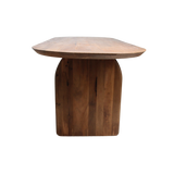 Bullnose dining table - brown - 200 - mix base