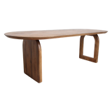 Bullnose dining table - brown - 200 - mix base