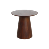 Bullnose mangohouten bijzettafel cone Ø 50 cm