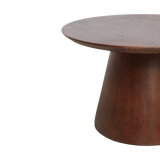 Bullnose mangohouten bijzettafel cone Ø 55 cm