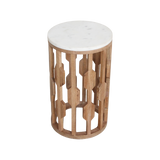 Atjeh marmeren bijzettafel - wit