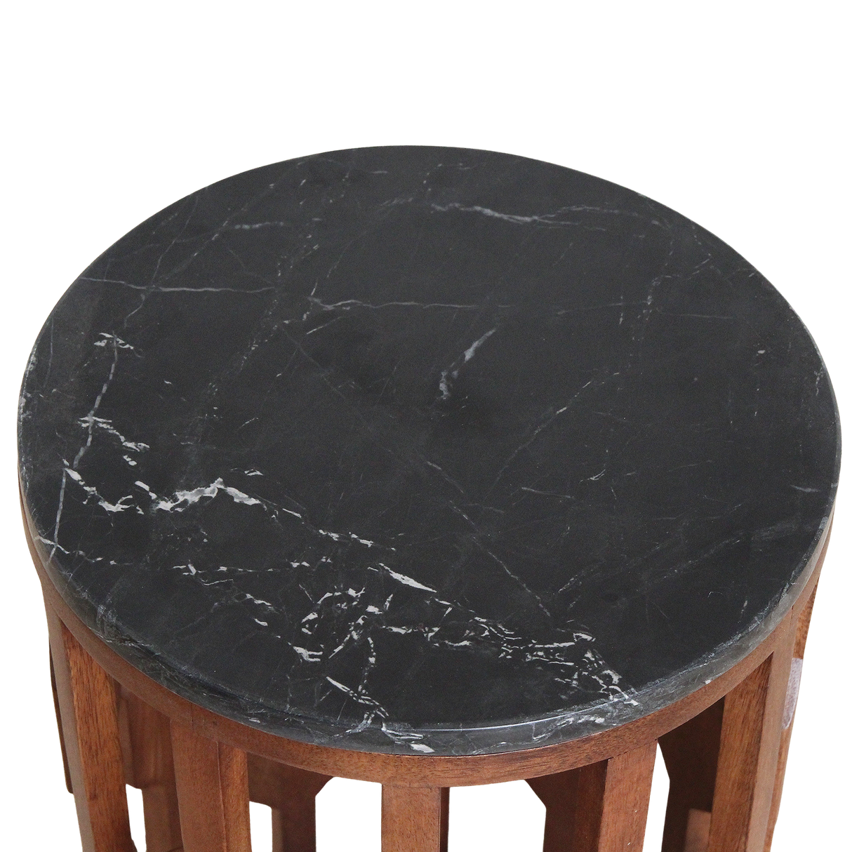Lampung marmeren bijzettafel -zwart