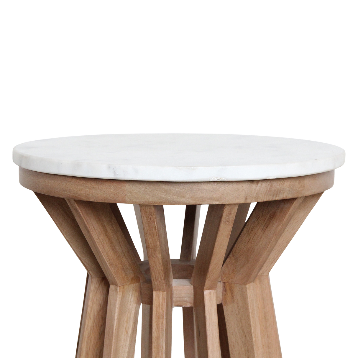 Sarawak marmeren bijzettafel - wit
