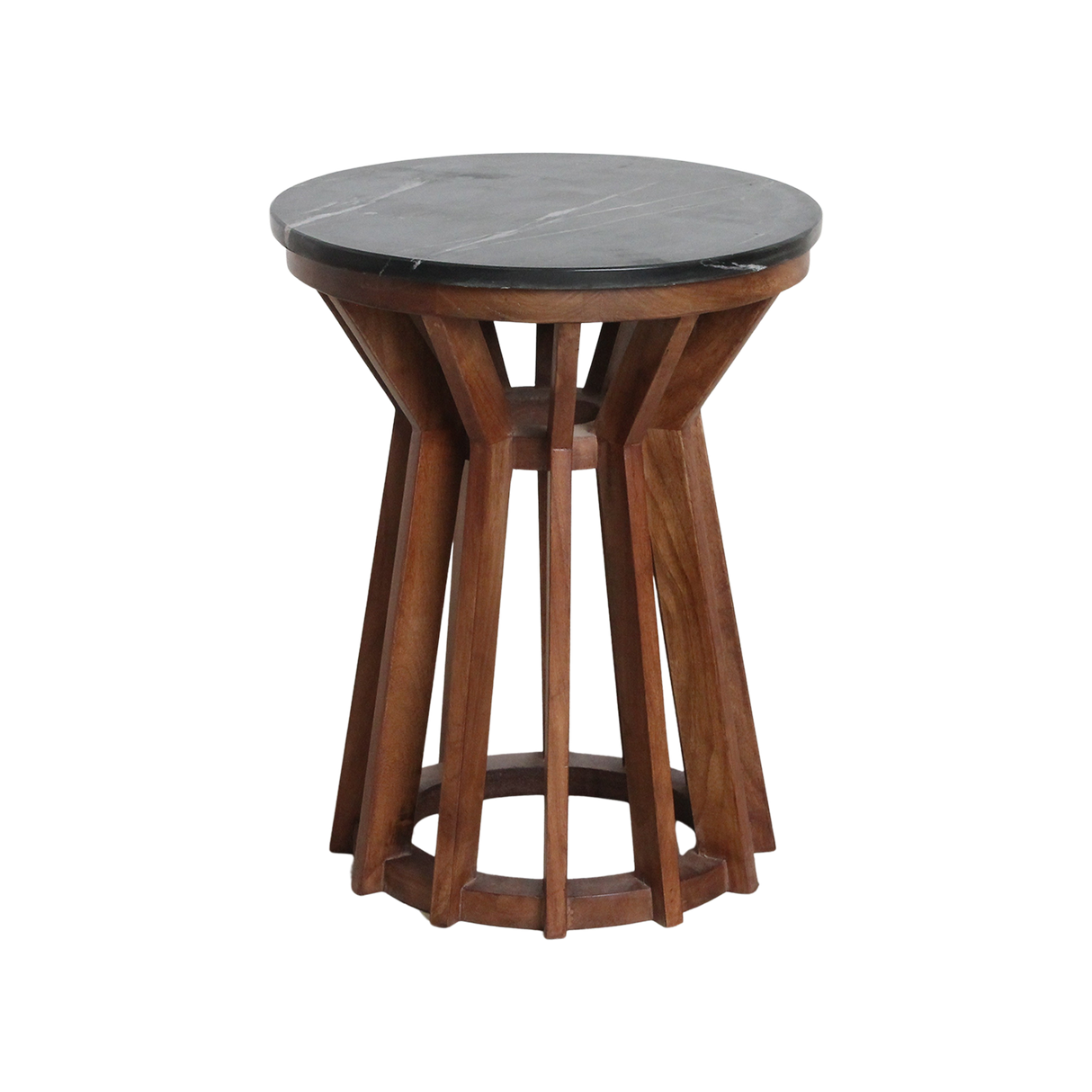 Sabah marmeren bijzettafel - zwart