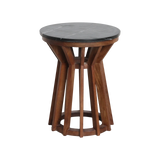 Sabah marmeren bijzettafel - zwart