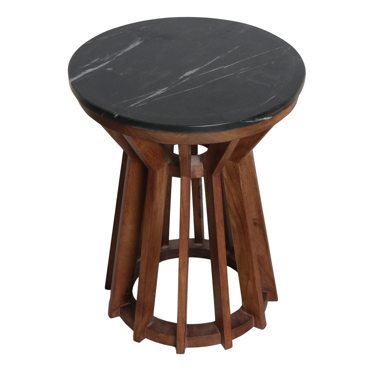 Sabah marmeren bijzettafel - zwart